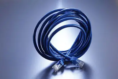 Rolled network cable