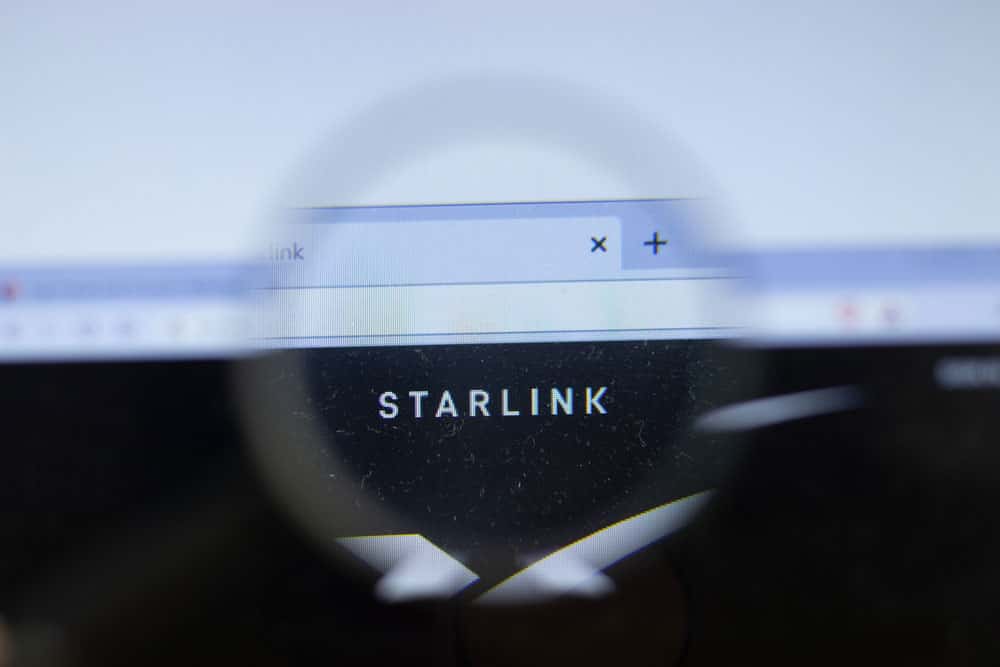 Starlink Company website logo close up