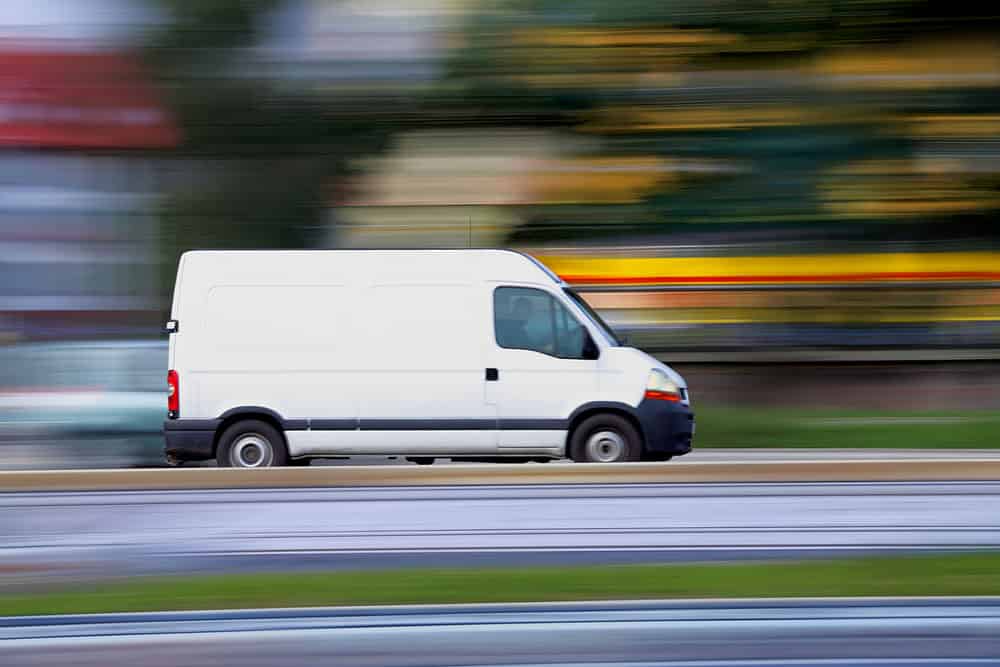 A courier van.