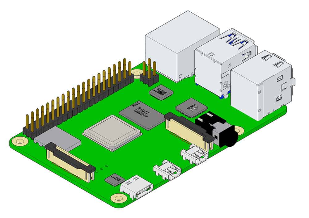 Raspberry Pi 4 top view