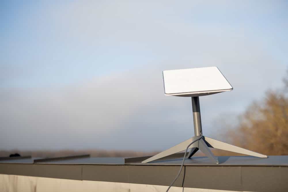 The second generation Starlink satellite dish on a roof