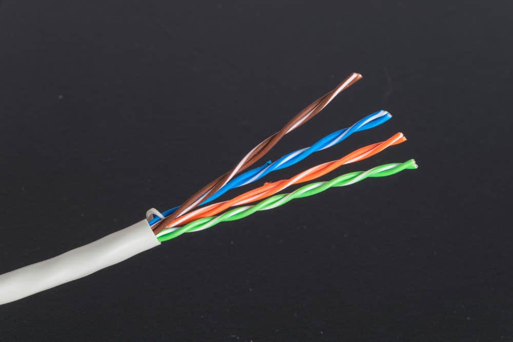 Stripped ethernet cable