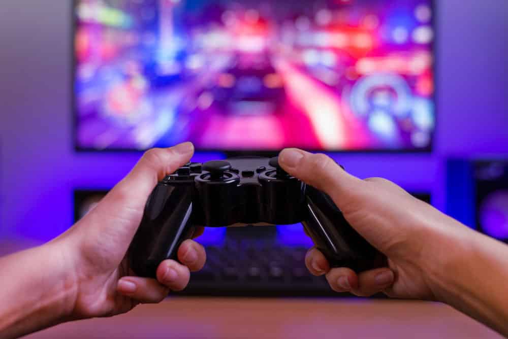 Gamer hands-on joypad