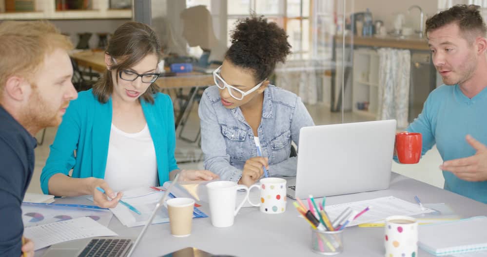 Employees in an Office. 