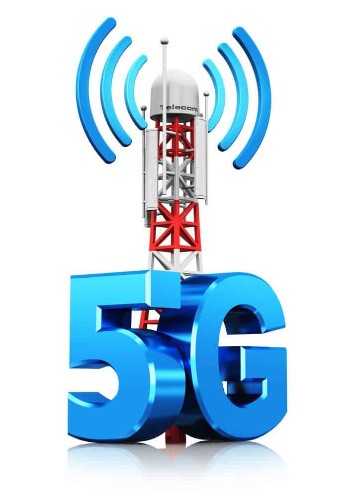 5G wireless network concept.