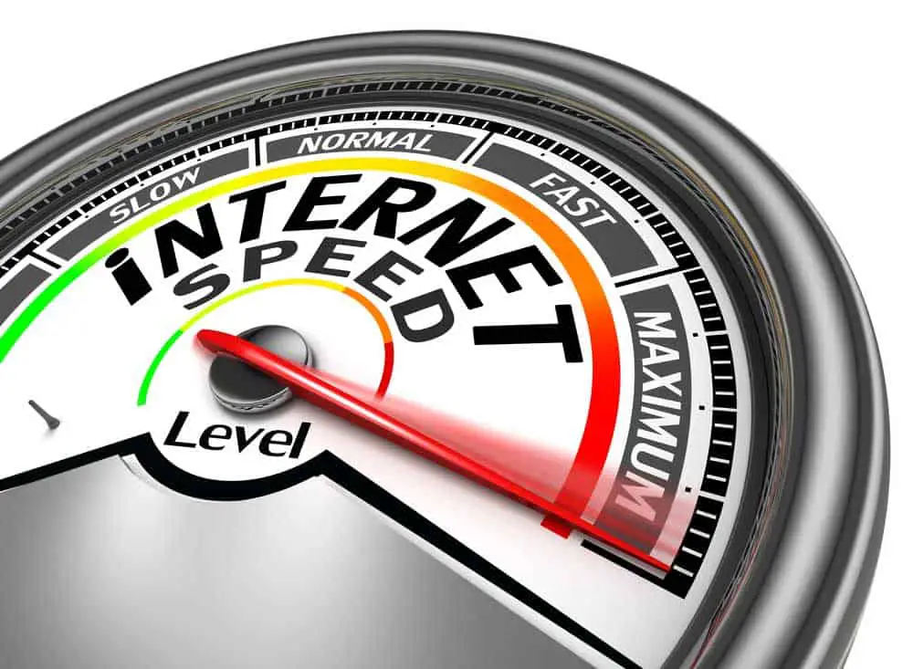 Internet speed conceptual meter.