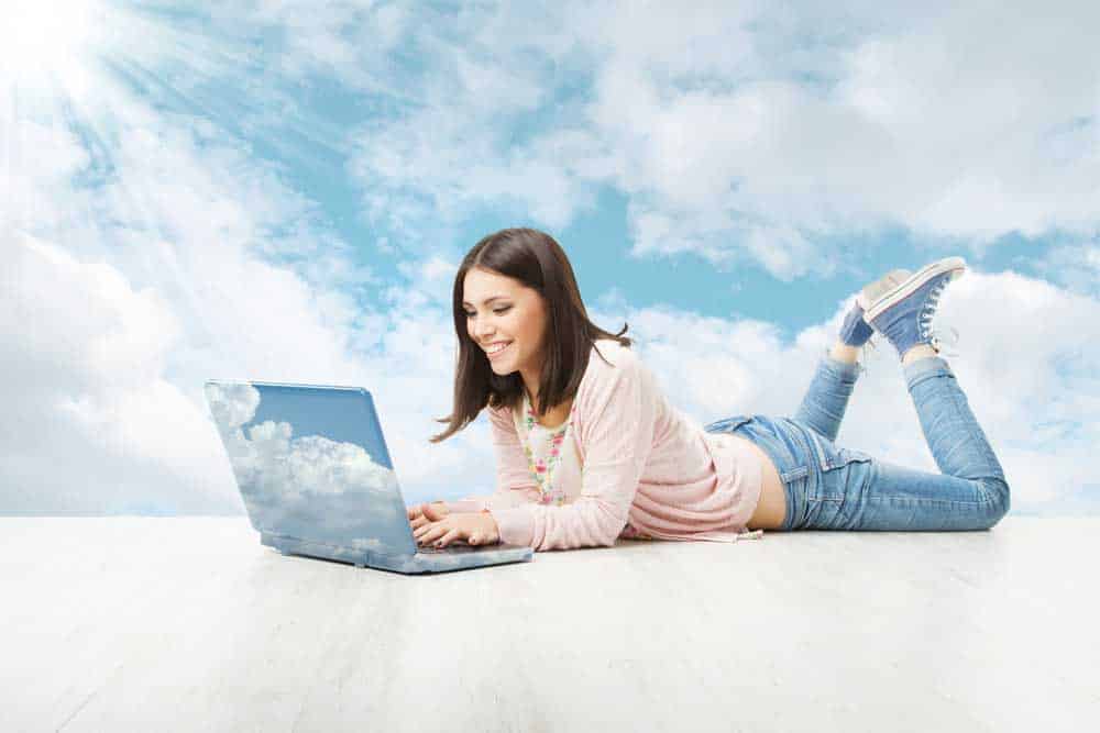 A Girl Browsing.