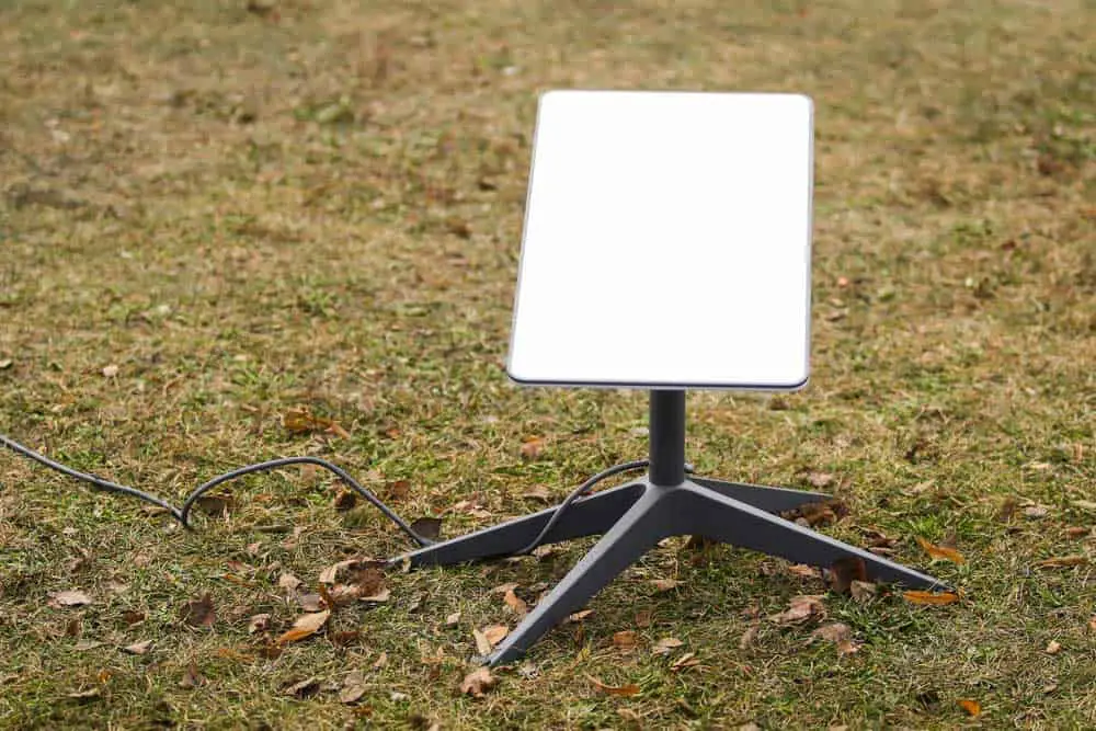 Starlink dish on the ground