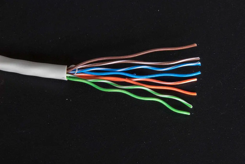 stripped ethernet cable