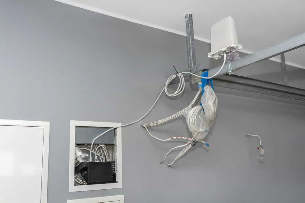 Cables in a home Internet installation