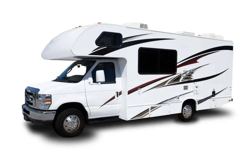 A moving recreational vehicle.