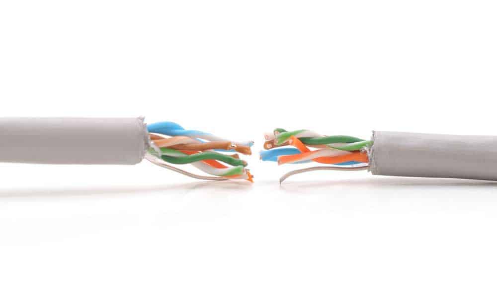 A Damaged Internet Wire.