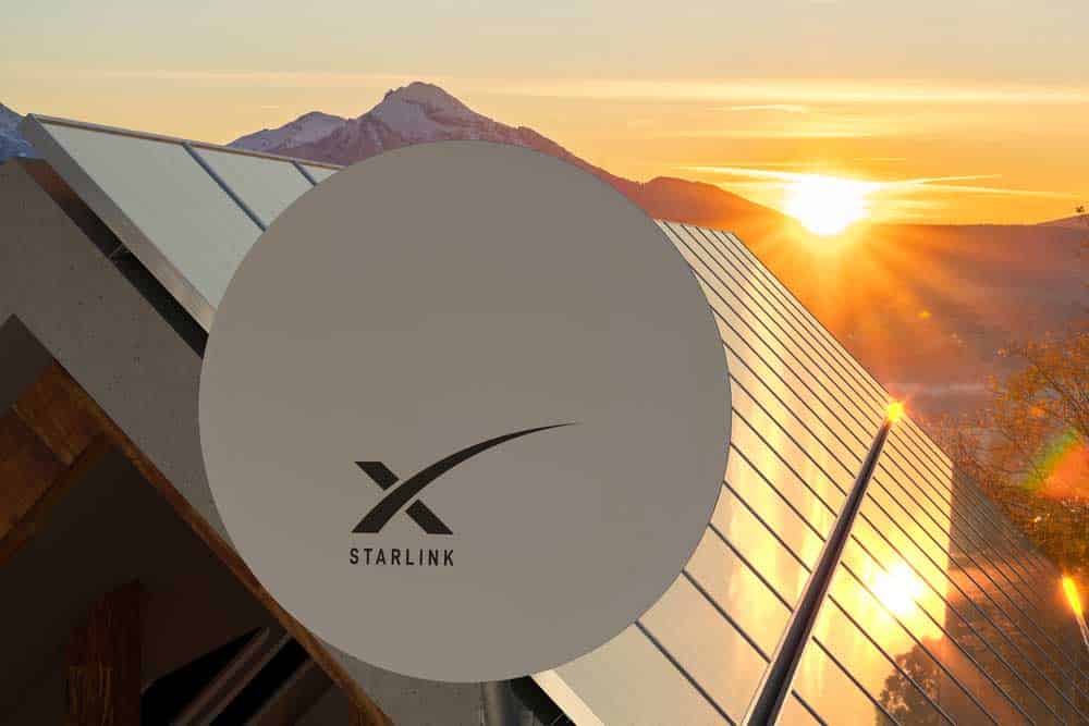 Starlink round dish