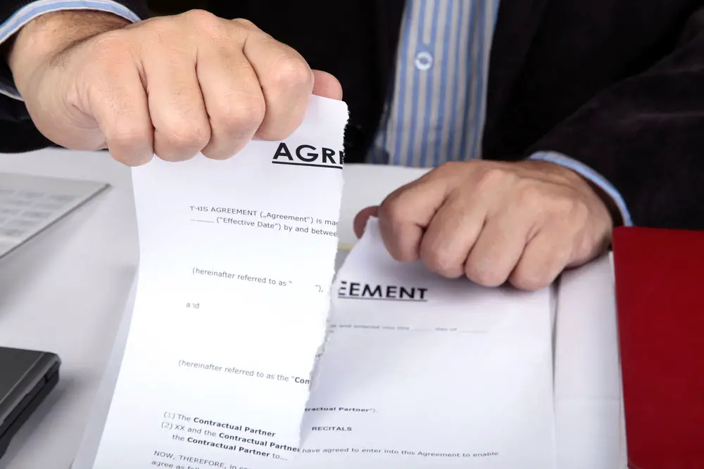 Ripping apart a sales agreement.