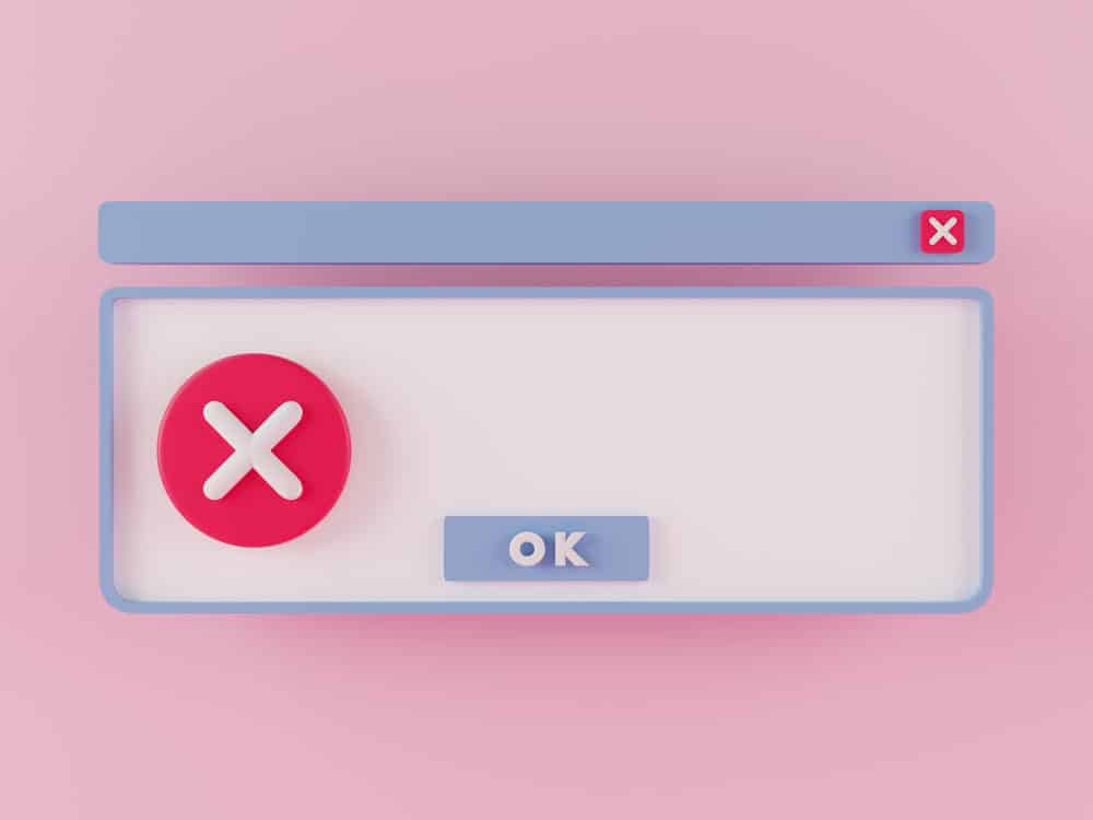 An error icon.