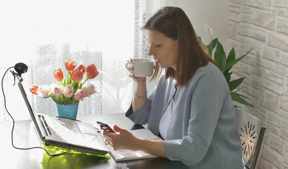 A Business Woman on a Video Call.