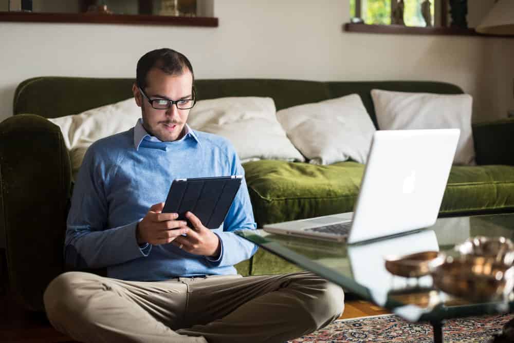 Browsing at home.