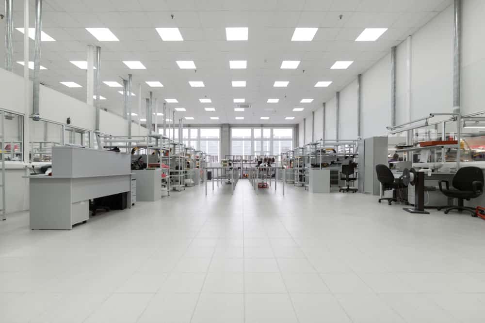 An electronics production room.