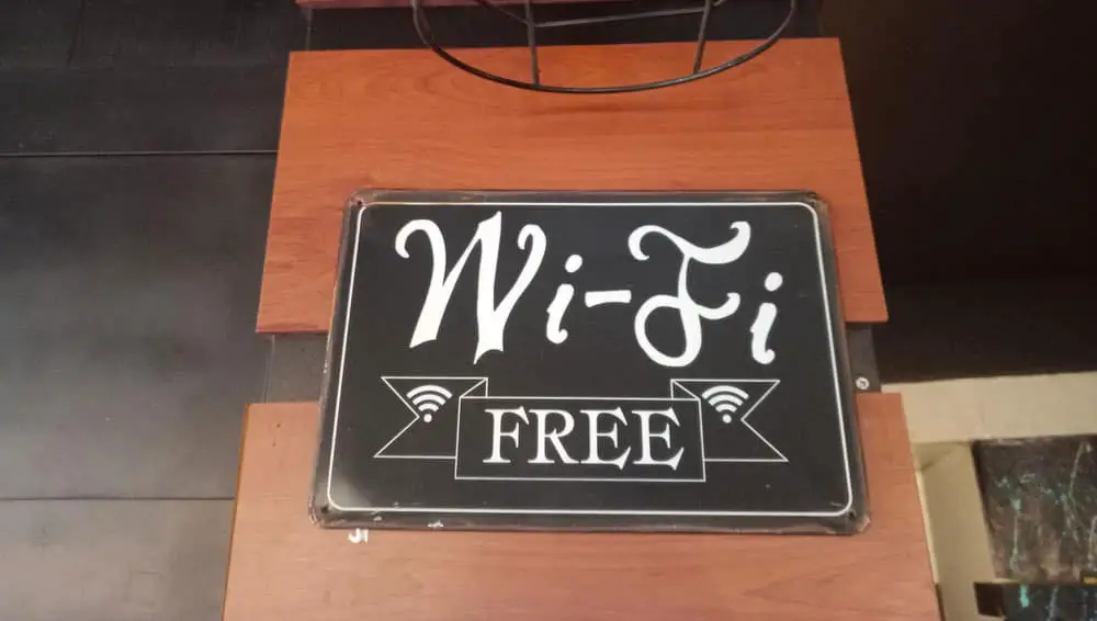 A free WiFi symbol. 