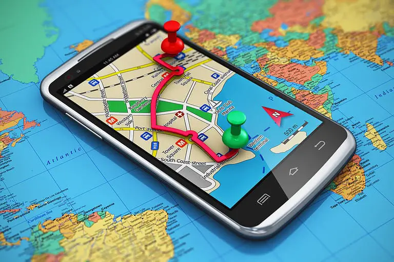 GPS navigation on a phone