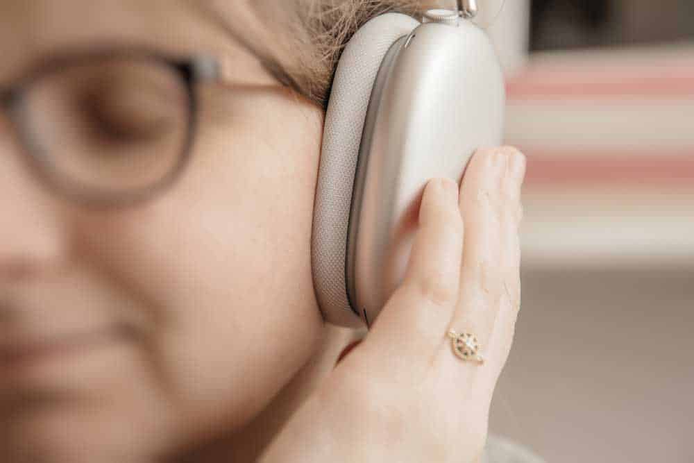 AirPod Max over the ear