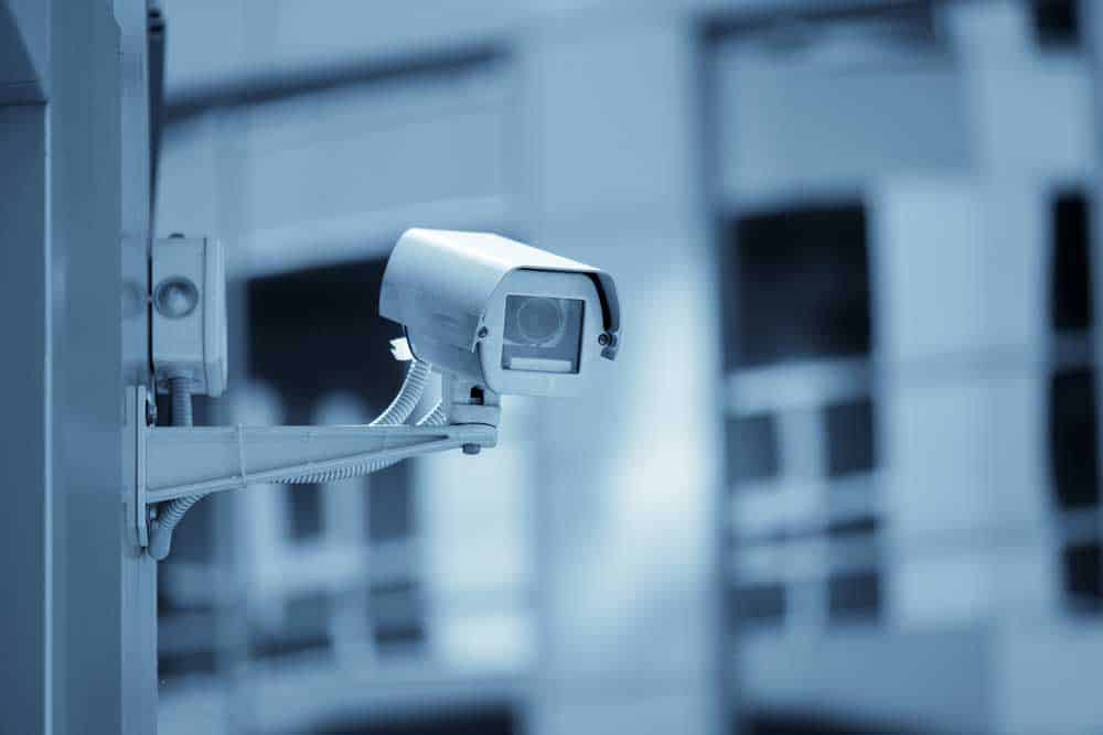 A CCTV Outdoor Camera.