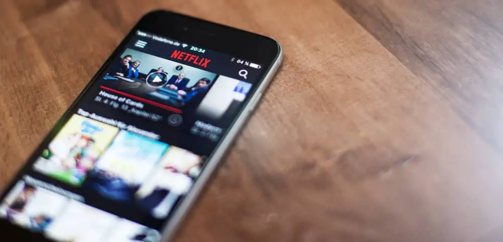 Netflix app on a phone