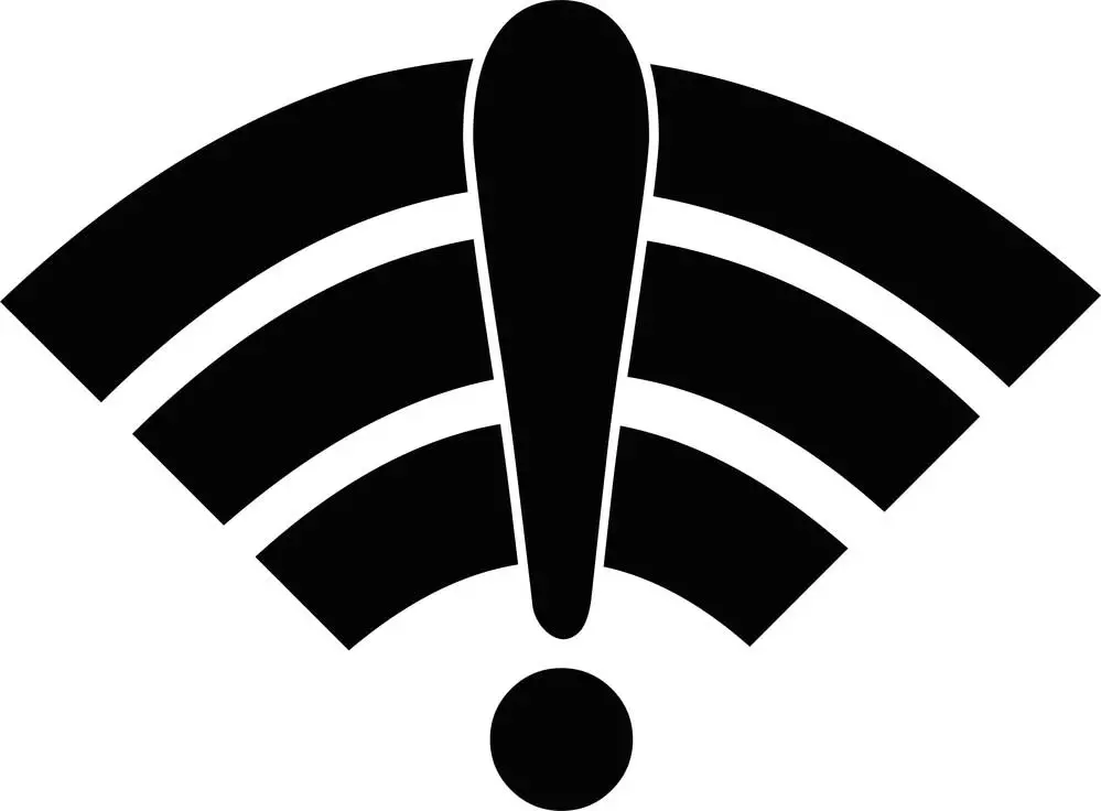 WiFi logo showing internet connection issue 