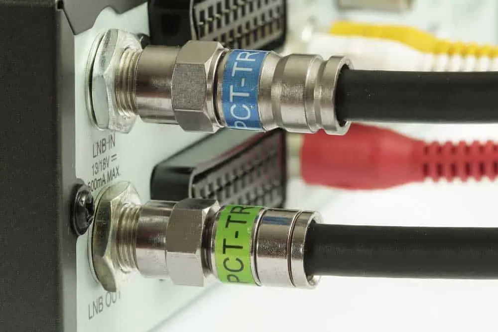 Connected coaxial cables