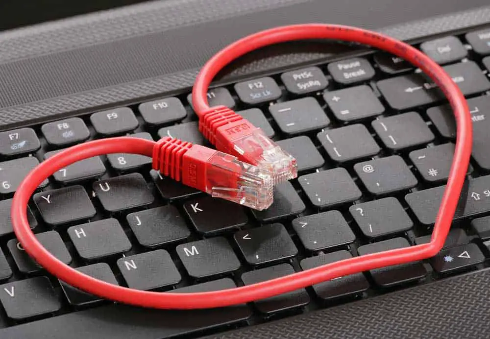 An ethernet cable.