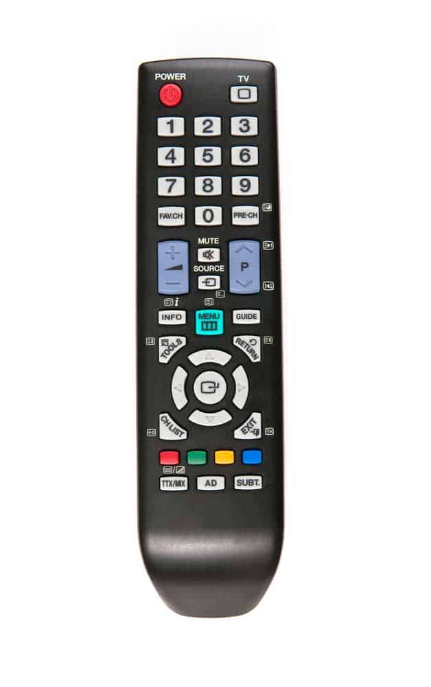 A TV remote control.