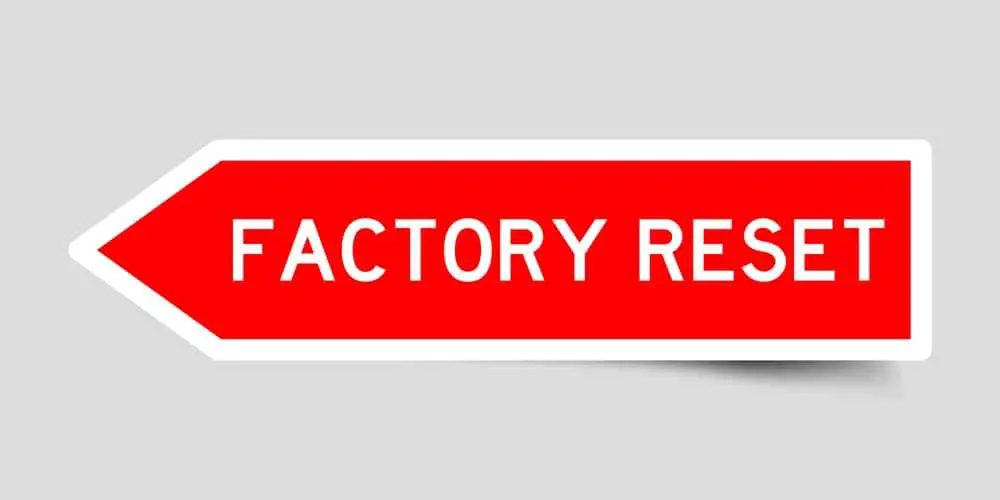 Factory reset icon