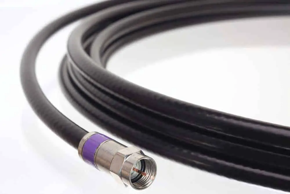 A TV coaxial cable. 